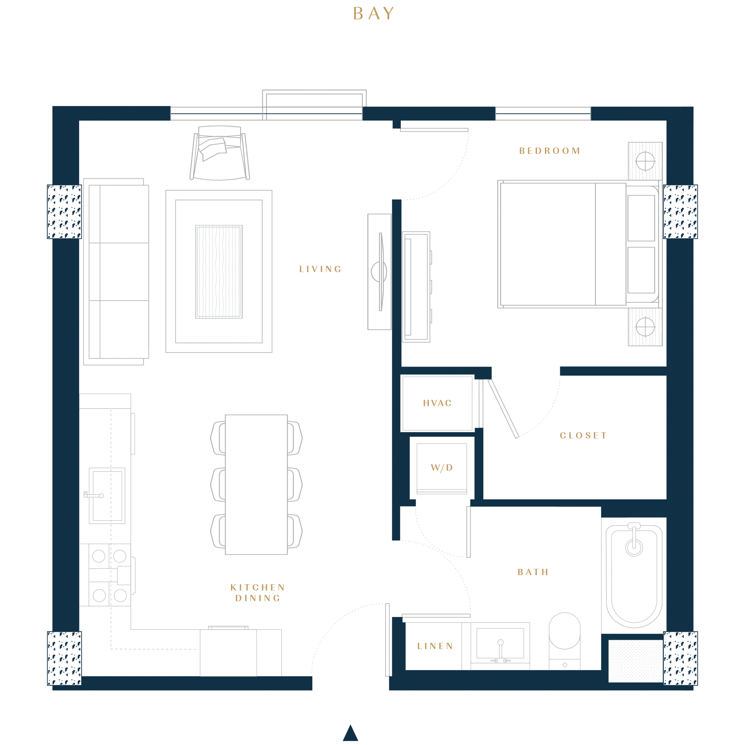 Residence 1A luxury condo floor plan in San Francisco Dogpatch