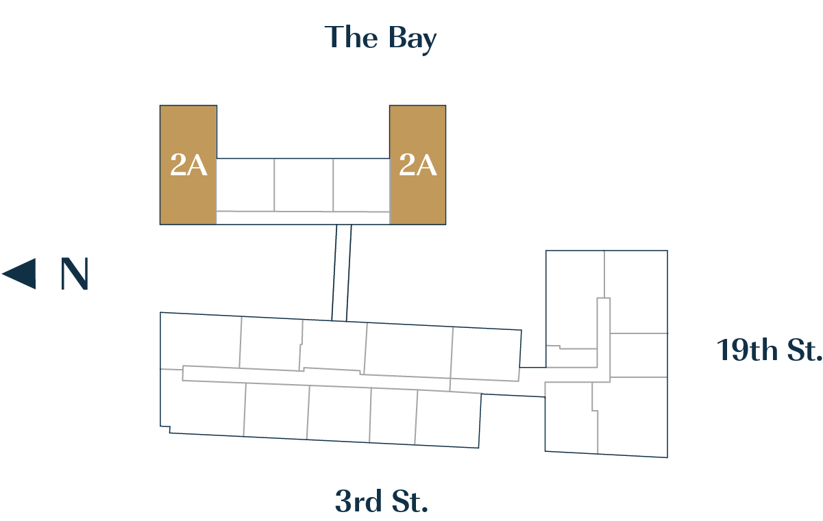 Residence 2Aluxury condo floor plan in San Francisco Dogpatch