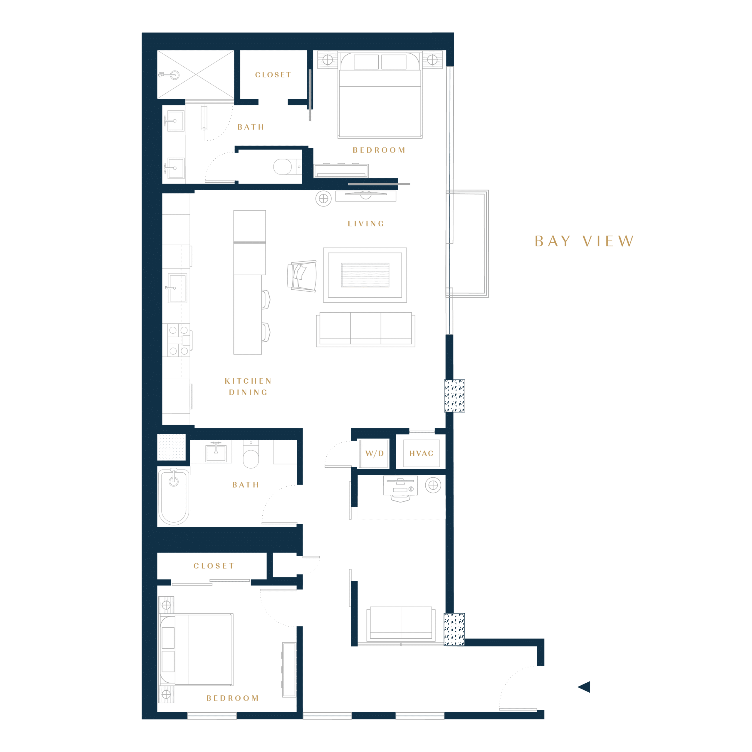 Residence 2A condo floor plan in San Francisco