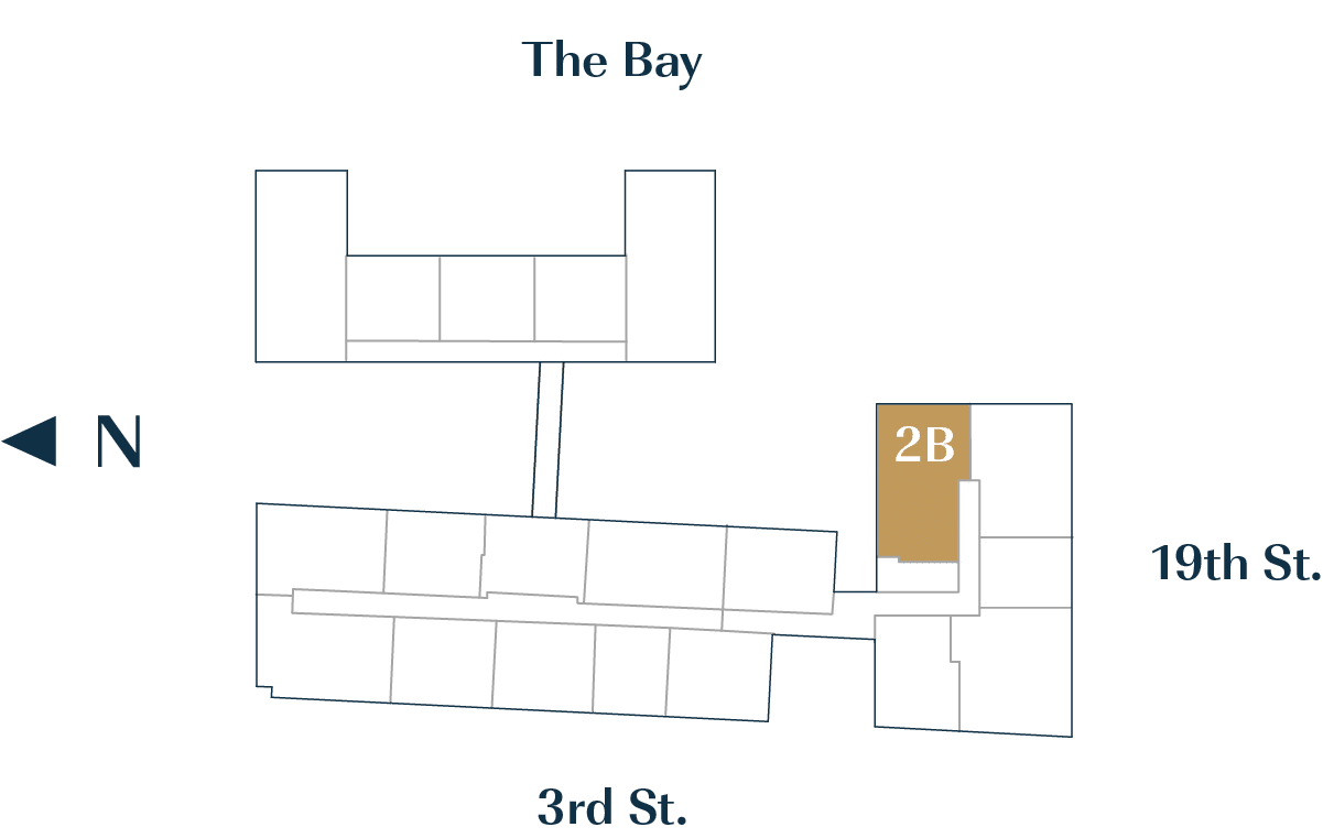 Residence 2B luxury condo floor plan in San Francisco Dogpatch