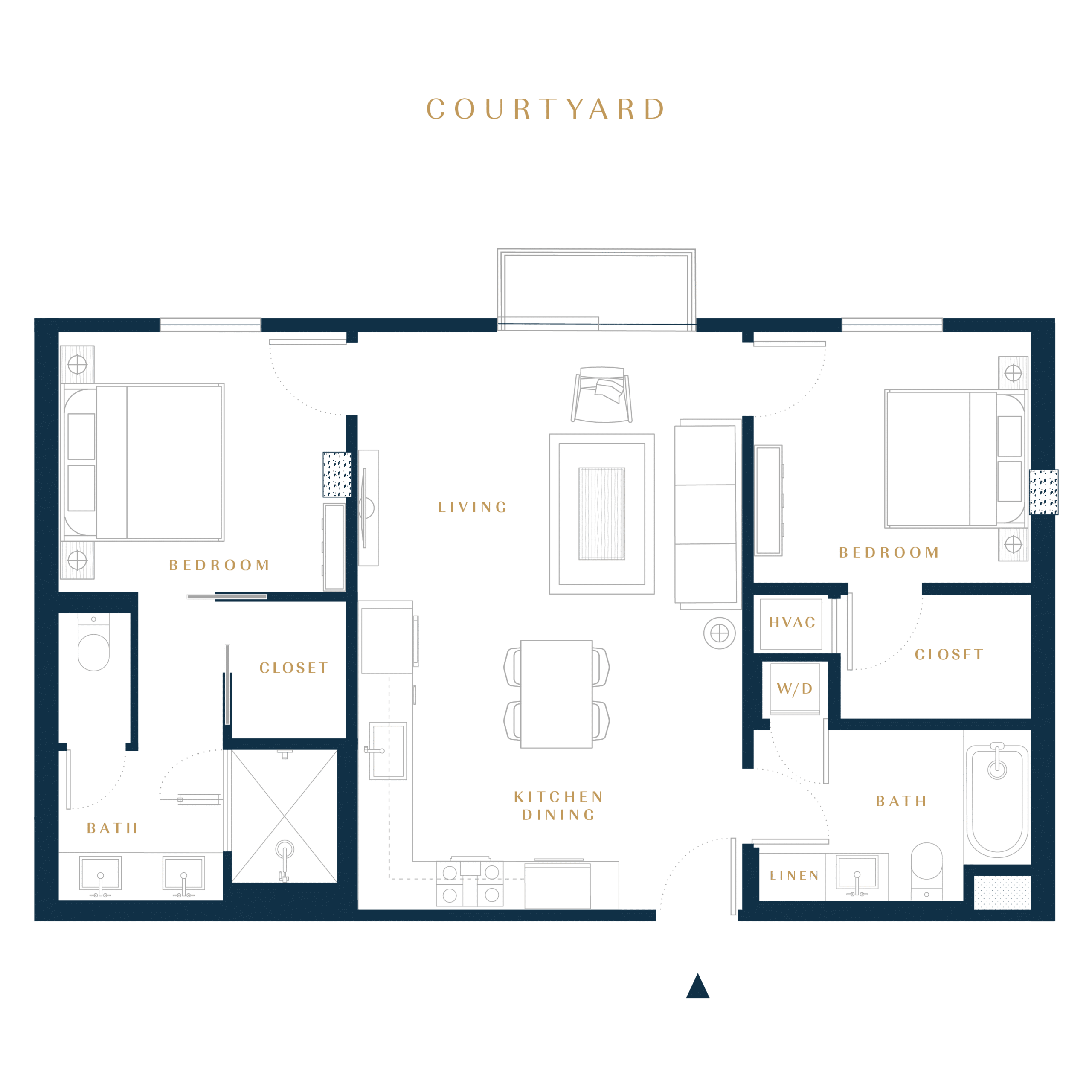 Residence 2D luxury condo floor plan in San Francisco Dogpatch