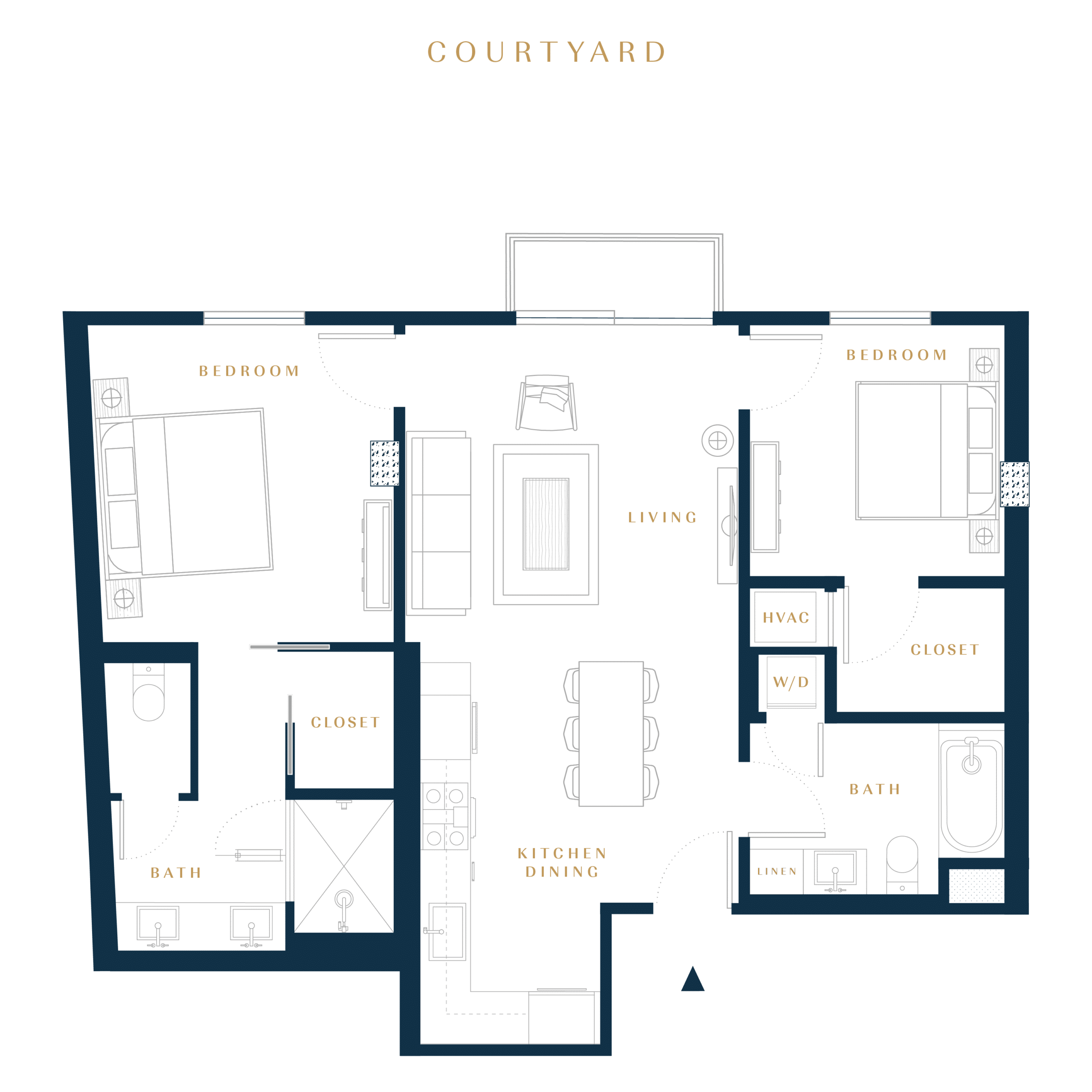 Residence 2F luxury condo floor plan in San Francisco Dogpatch