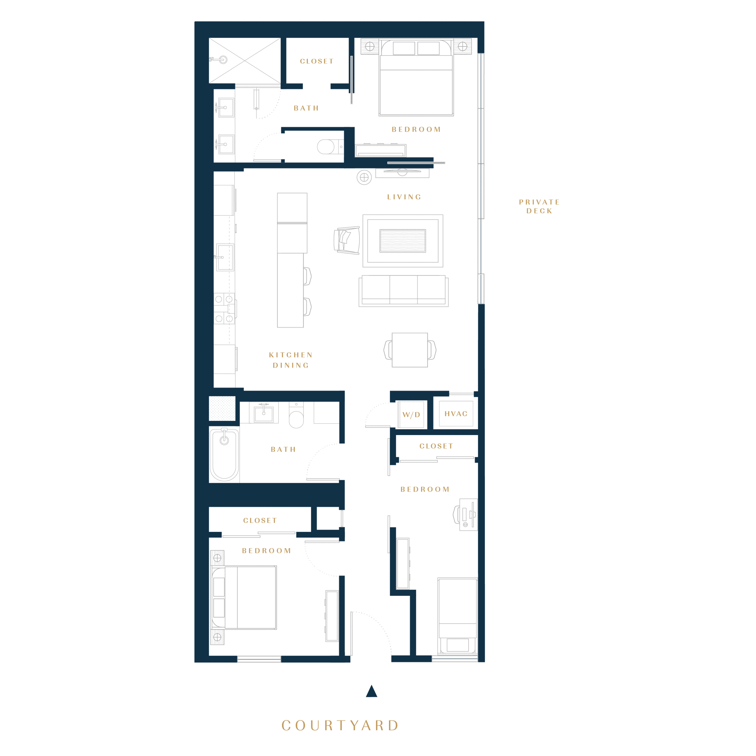 Residence 2G condo floor plan in San Francisco