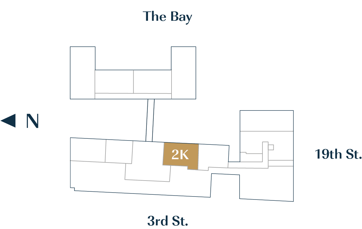 Residence 2K luxury condo floor plan in San Francisco Dogpatch