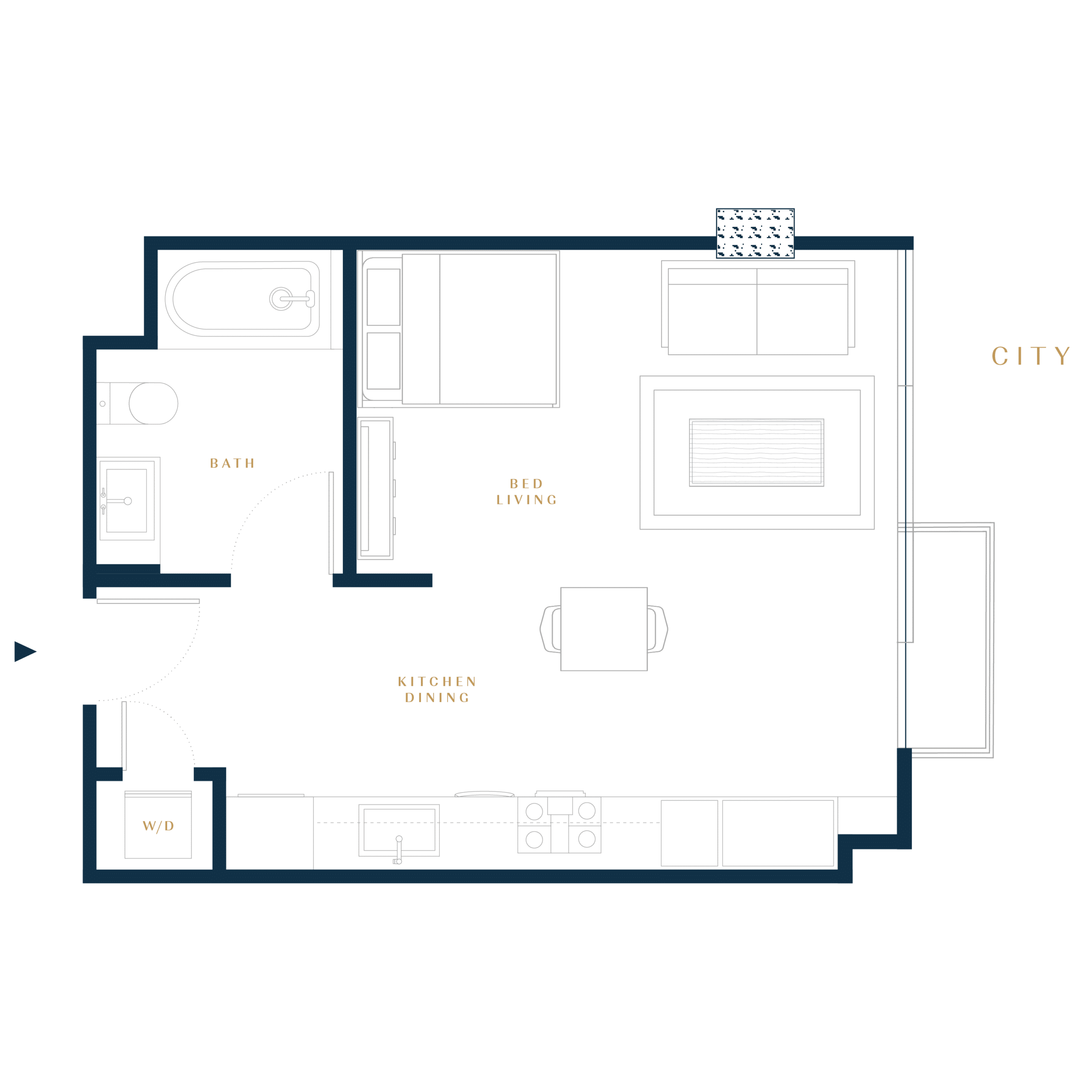Residence S2 luxury condo floor plan in San Francisco Dogpatch